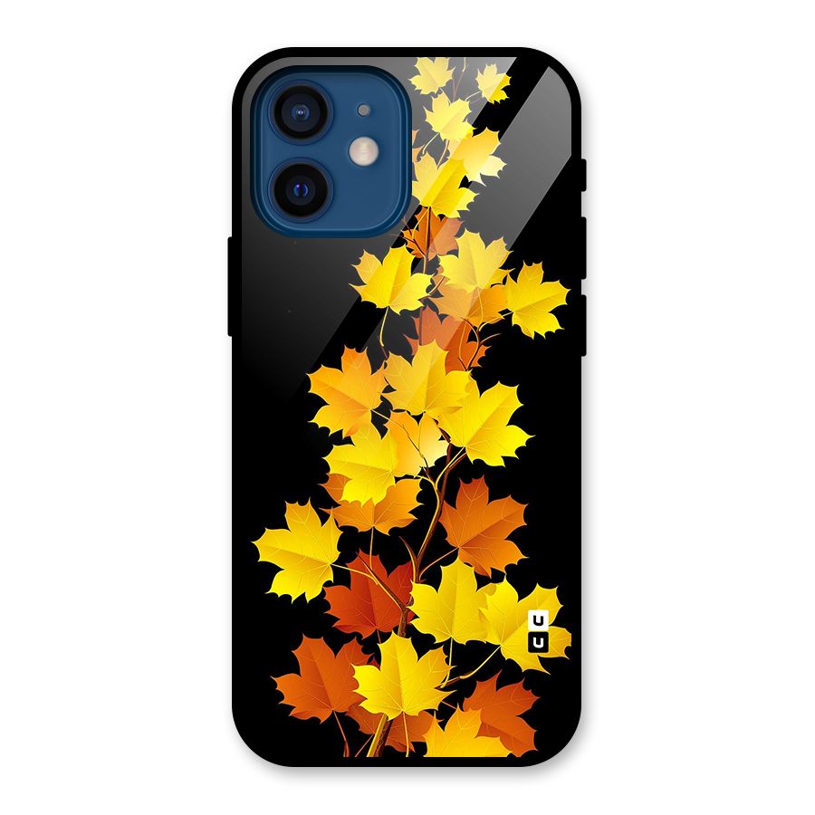 Autumn Forest Leaves Glass Back Case for iPhone 12 Mini
