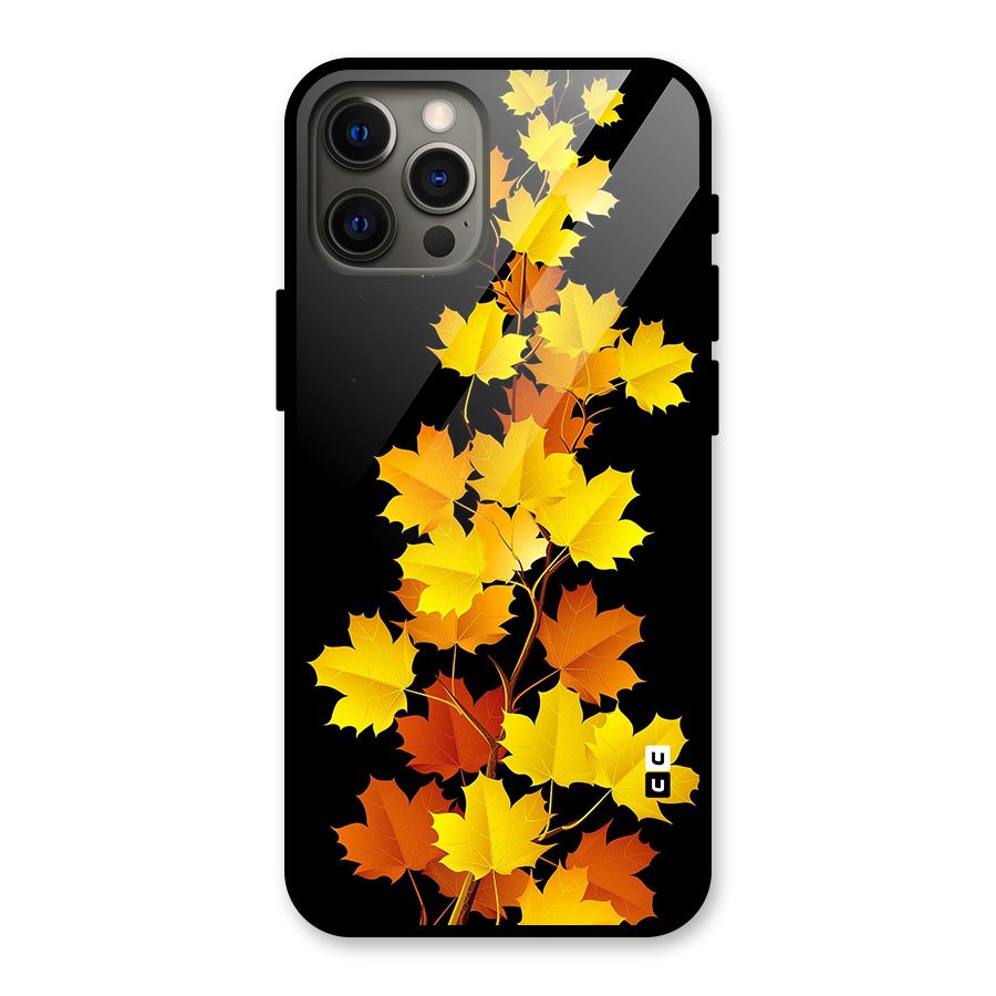 Autumn Forest Leaves Glass Back Case for iPhone 12 Pro Max