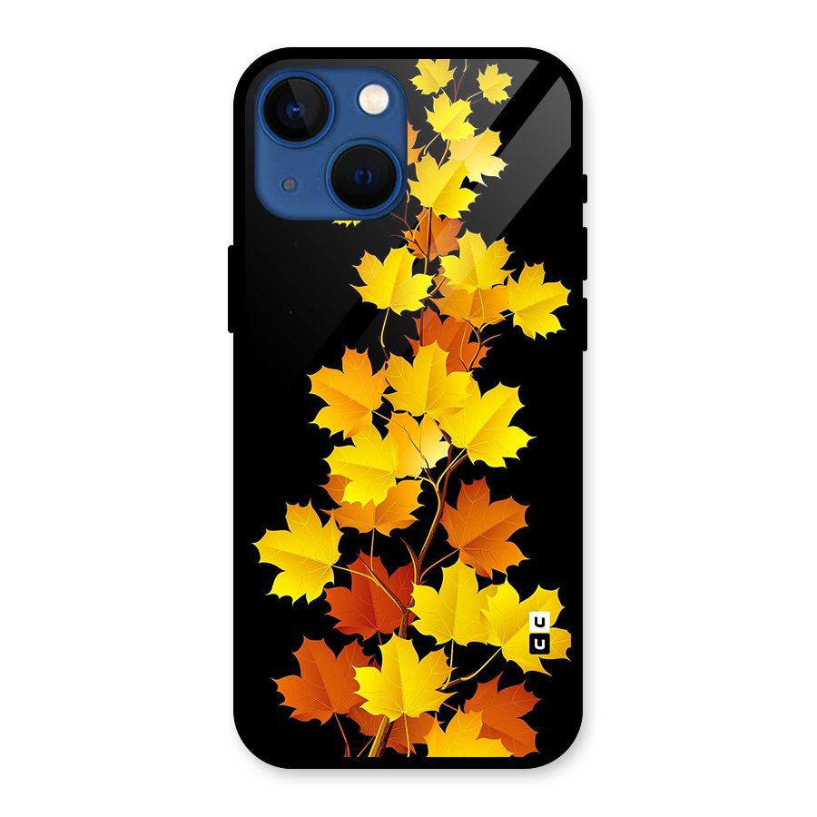 Autumn Forest Leaves Glass Back Case for iPhone 13 Mini
