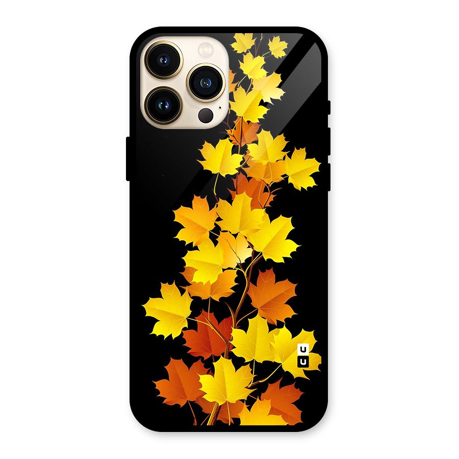 Autumn Forest Leaves Glass Back Case for iPhone 13 Pro Max