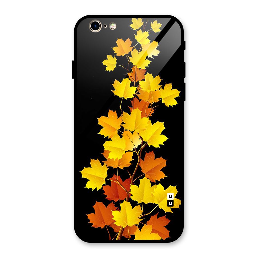 Autumn Forest Leaves Glass Back Case for iPhone 6 6S