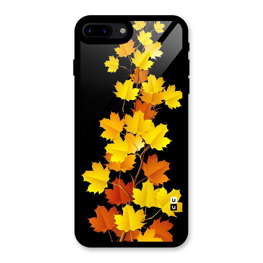 Autumn Forest Leaves Glass Back Case for iPhone 7 Plus