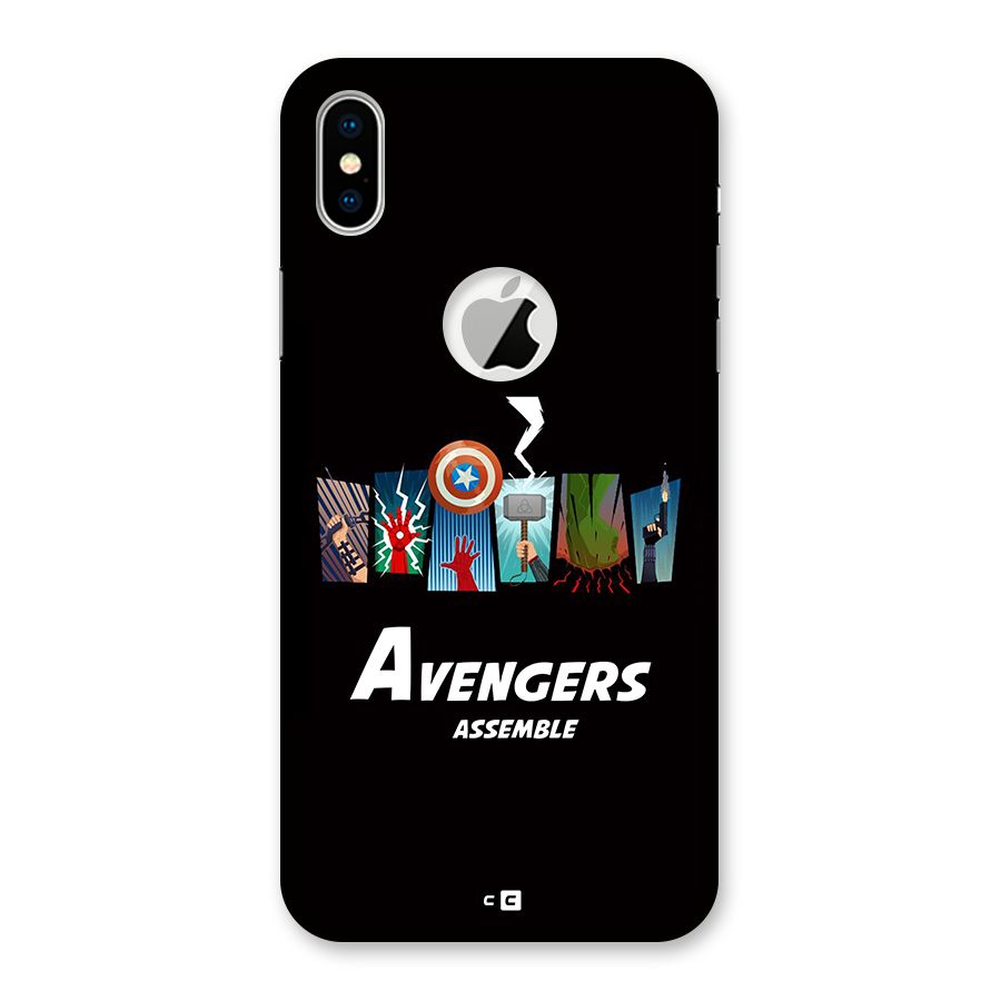 Avengers Assemble Back Case for iPhone X Logo Cut