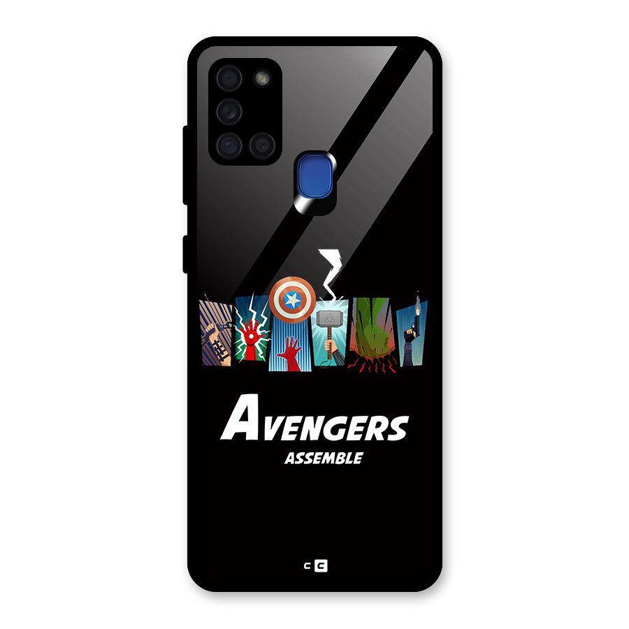 Avengers Assemble Glass Back Case for Galaxy A21s