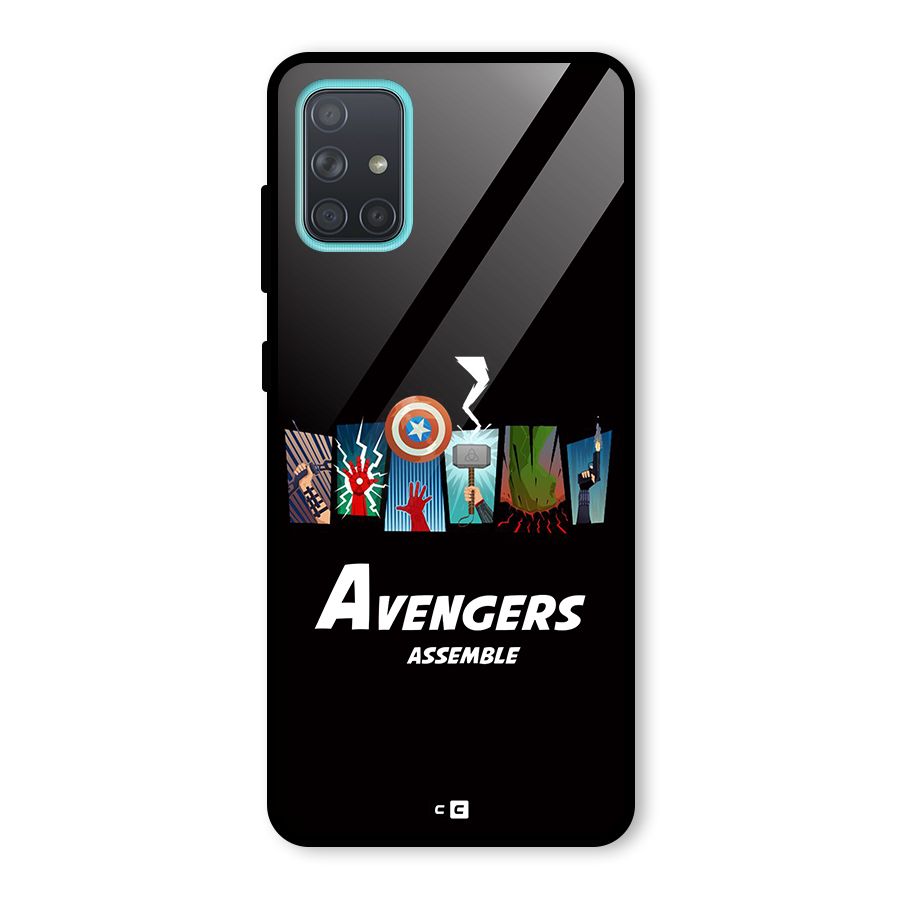 Avengers Assemble Glass Back Case for Galaxy A71