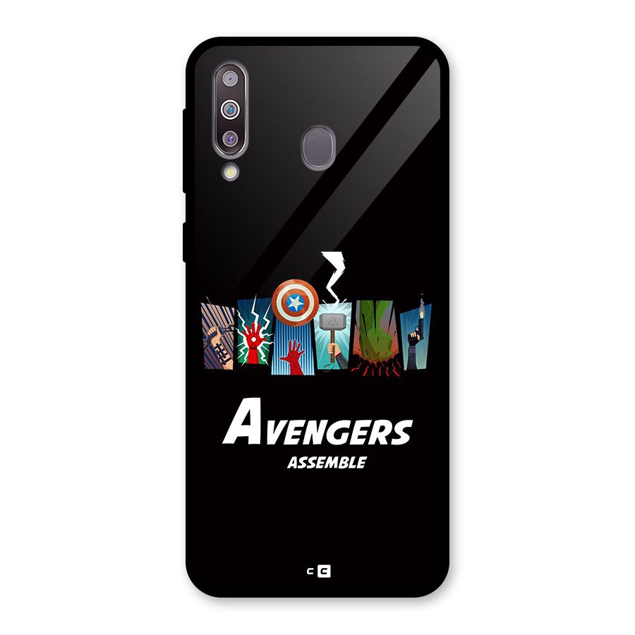 Avengers Assemble Glass Back Case for Galaxy M30