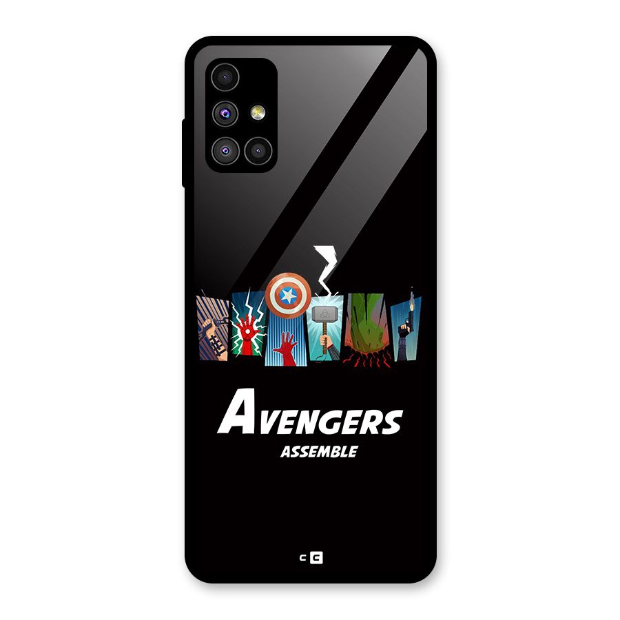 Avengers Assemble Glass Back Case for Galaxy M51