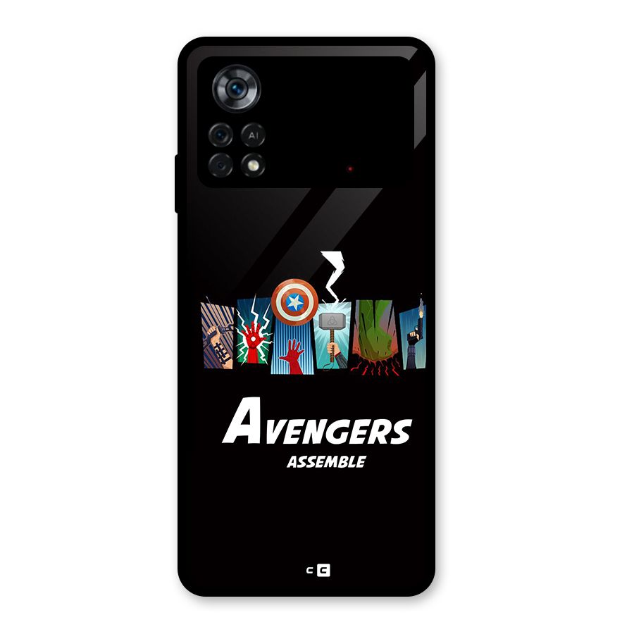 Avengers Assemble Glass Back Case for Poco X4 Pro 5G