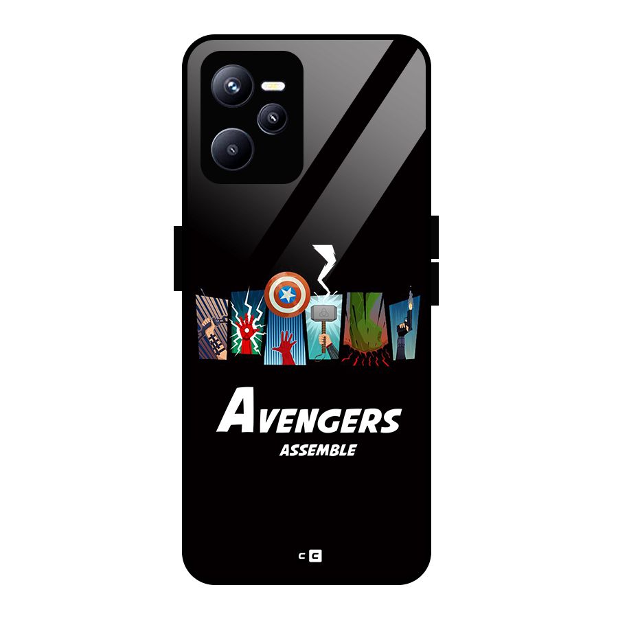 Avengers Assemble Glass Back Case for Realme C35