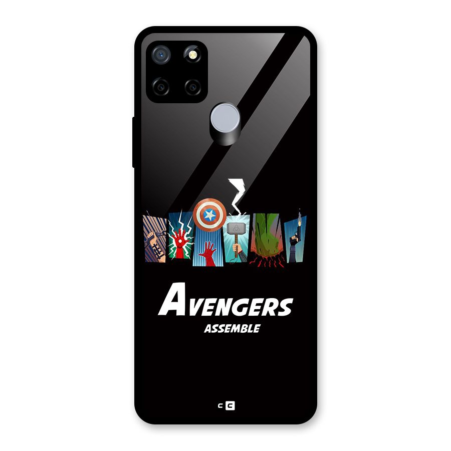 Avengers Assemble Glass Back Case for Realme Narzo 30A