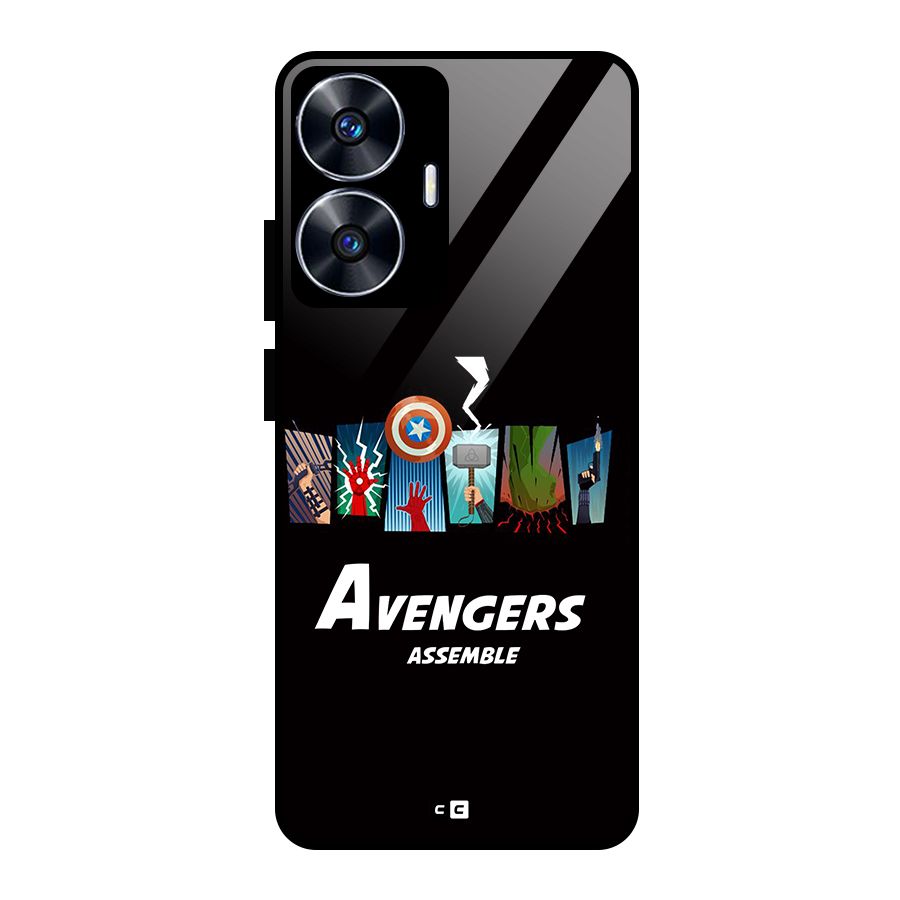 Avengers Assemble Glass Back Case for Realme Narzo N55