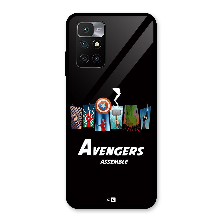 Avengers Assemble Glass Back Case for Redmi 10 Prime