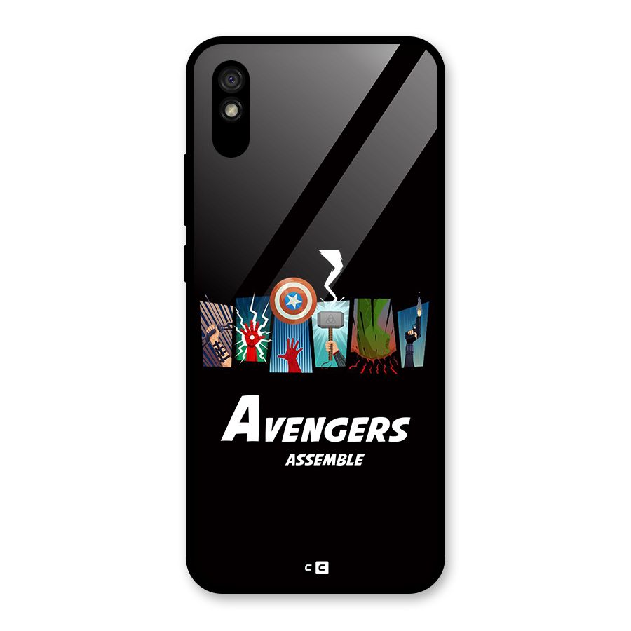 Avengers Assemble Glass Back Case for Redmi 9A