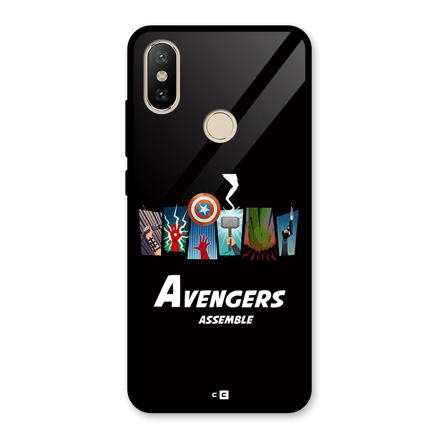 Avengers Assemble Glass Back Case for Redmi A2