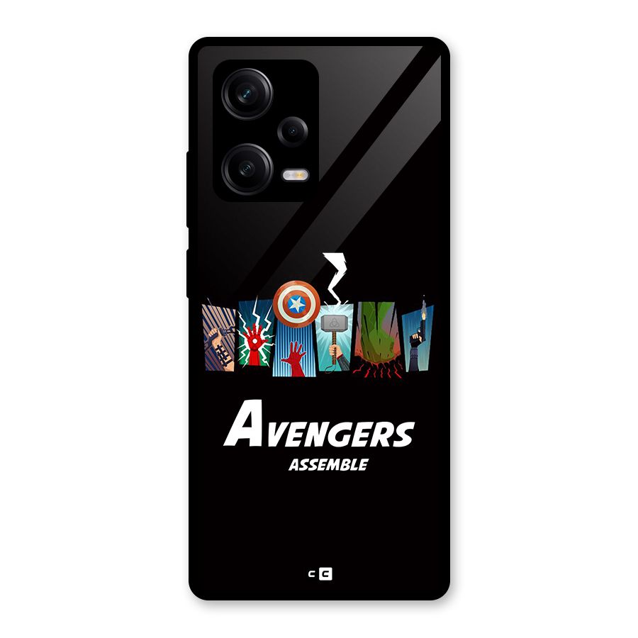 Avengers Assemble Glass Back Case for Redmi Note 12 Pro