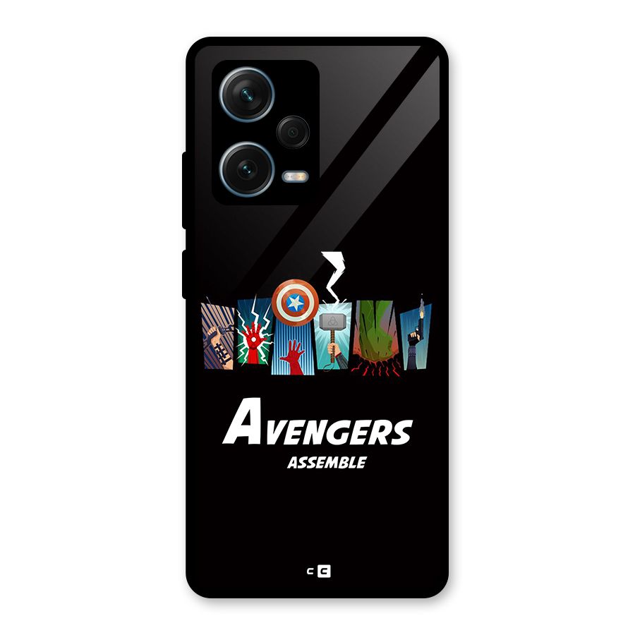 Avengers Assemble Glass Back Case for Redmi Note 12 Pro Plus 5G