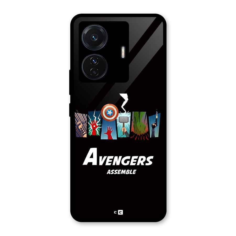 Avengers Assemble Glass Back Case for Vivo T1 Pro