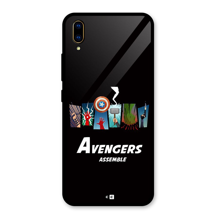 Avengers Assemble Glass Back Case for Vivo V11 Pro