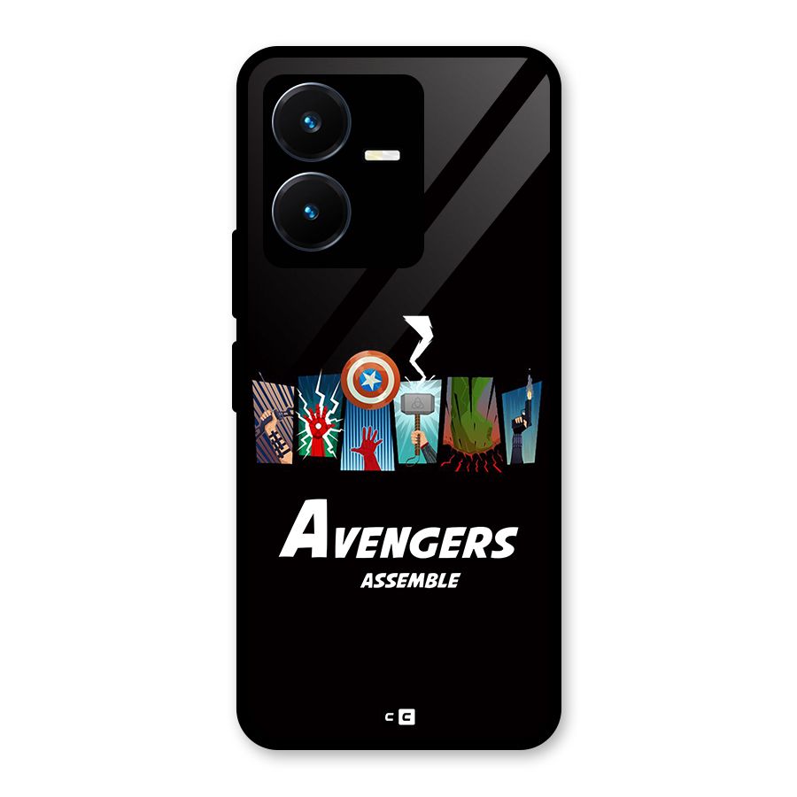 Avengers Assemble Glass Back Case for Vivo Y22s