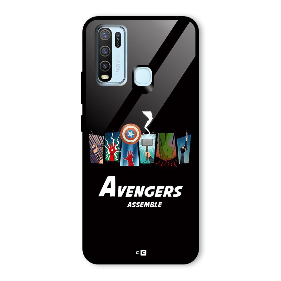 Avengers Assemble Glass Back Case for Vivo Y30