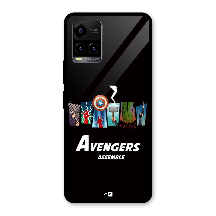 Avengers Assemble Glass Back Case for Vivo Y33s