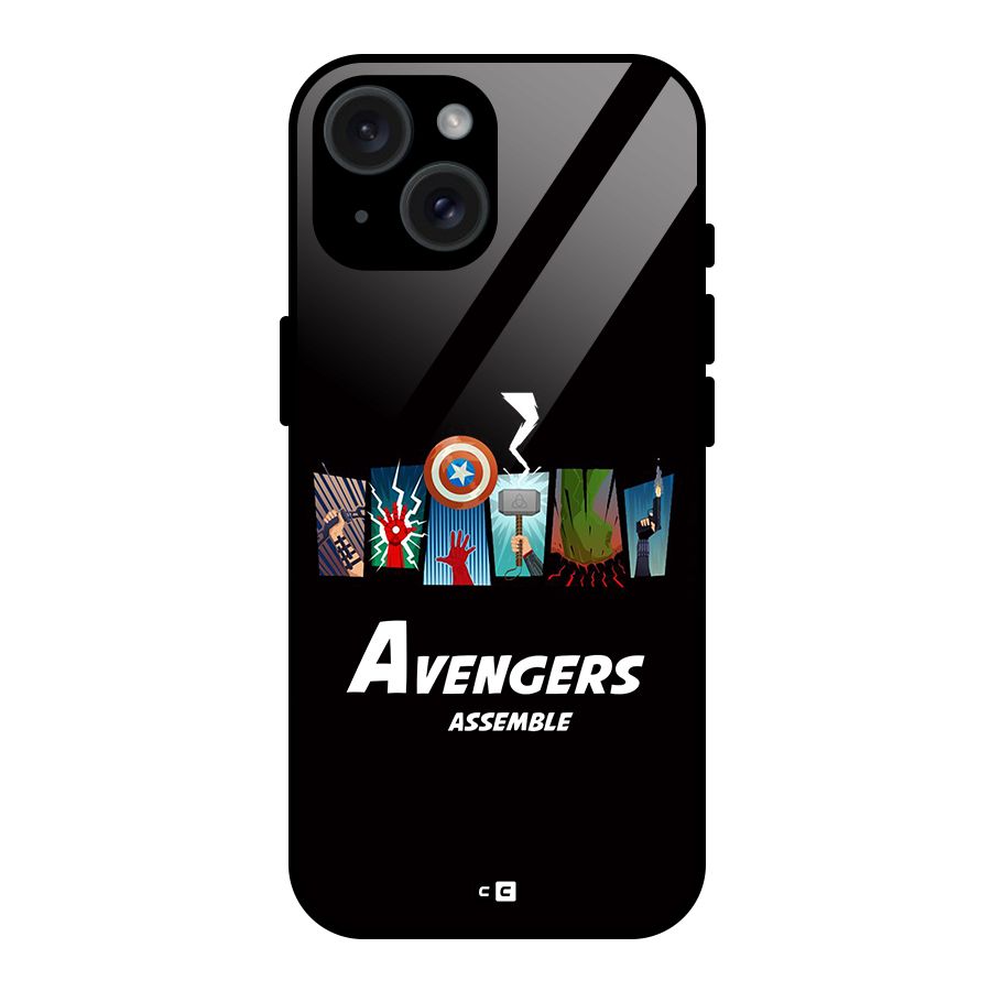 Avengers Assemble Glass Back Case for iPhone 15