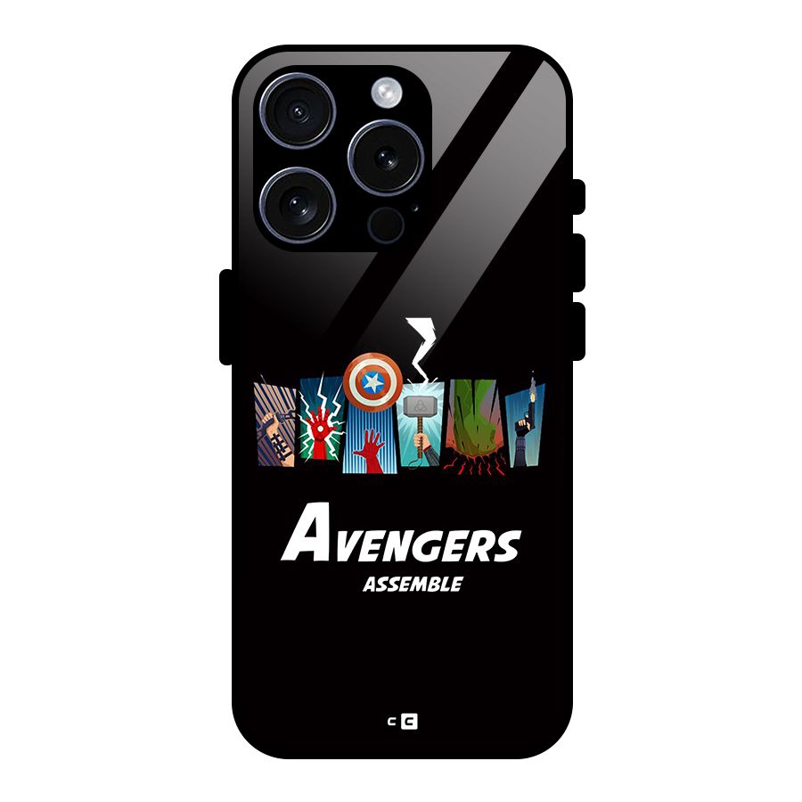 Avengers Assemble Glass Back Case for iPhone 15 Pro