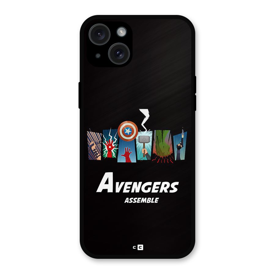 Avengers Assemble Metal Back Case for iPhone 15 Plus