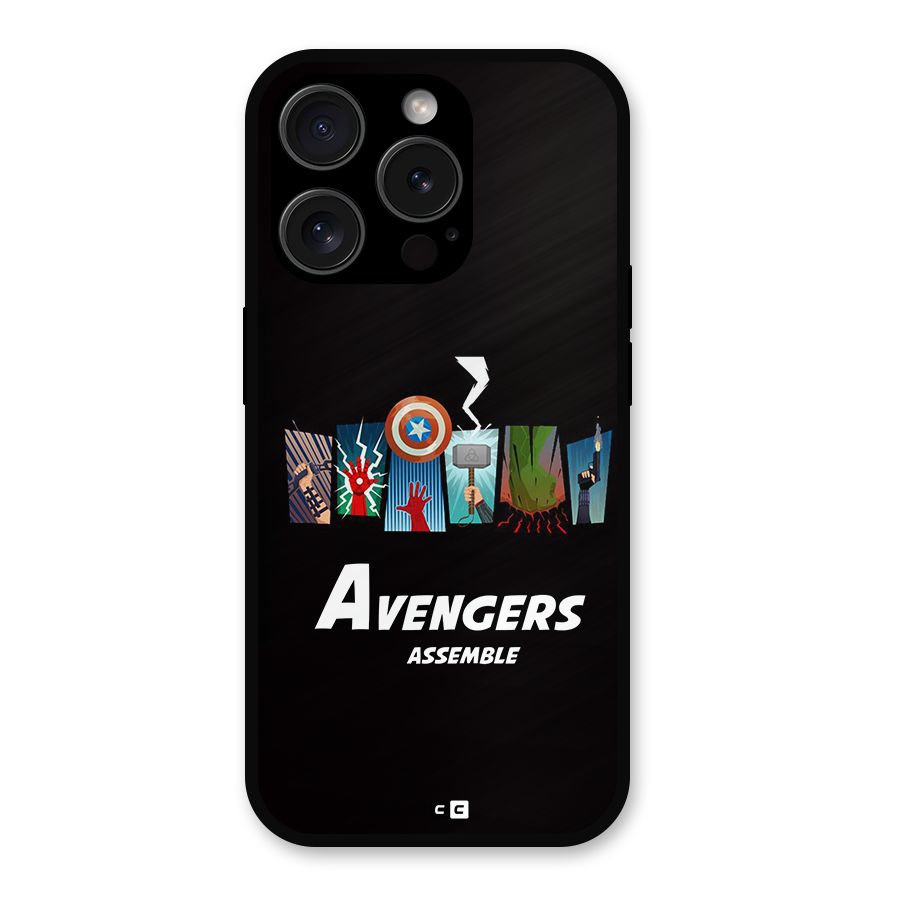 Avengers Assemble Metal Back Case for iPhone 15 Pro