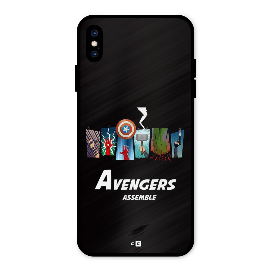 Avengers Assemble Metal Back Case for iPhone XS Max