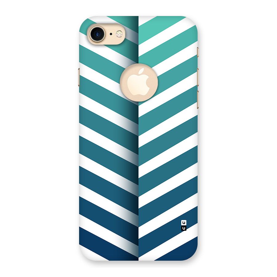 Awesome Angular Stripes Back Case for iPhone 7 Logo Cut