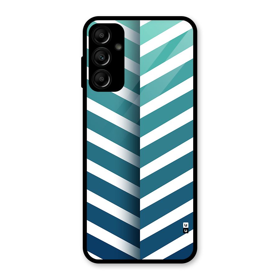 Awesome Angular Stripes Glass Back Case for Galaxy A14 5G