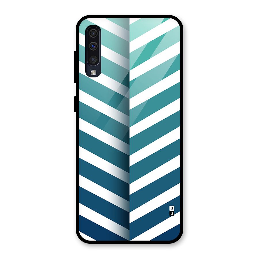 Awesome Angular Stripes Glass Back Case for Galaxy A50s