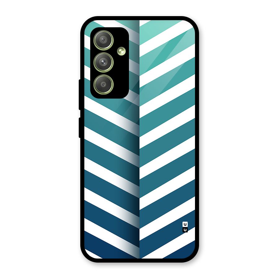 Awesome Angular Stripes Glass Back Case for Galaxy A54