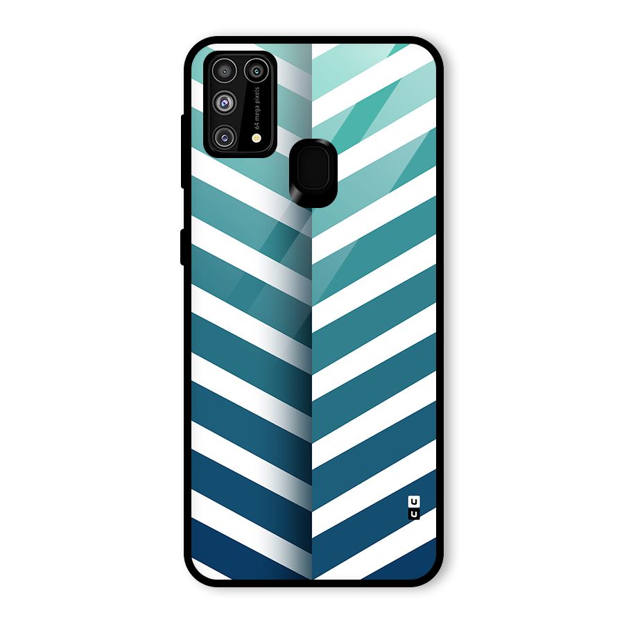 Awesome Angular Stripes Glass Back Case for Galaxy F41
