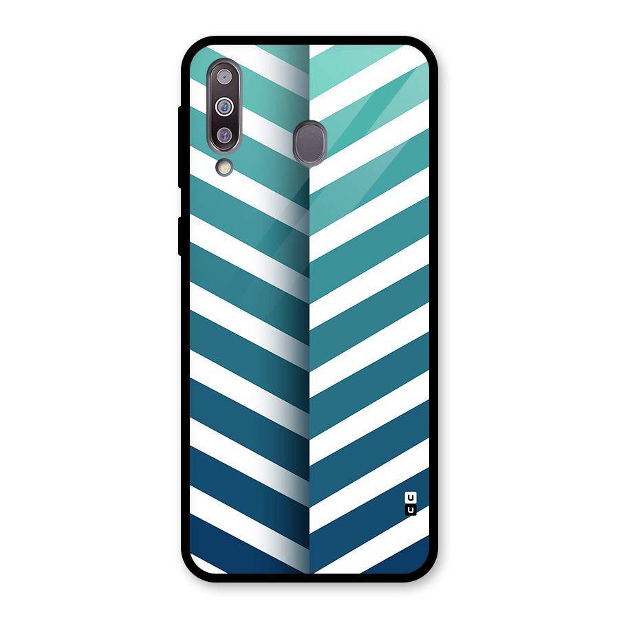 Awesome Angular Stripes Glass Back Case for Galaxy M30
