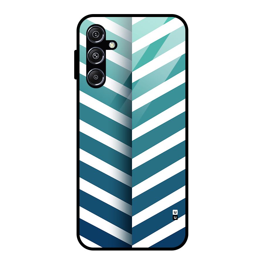 Awesome Angular Stripes Glass Back Case for Galaxy M34 5G