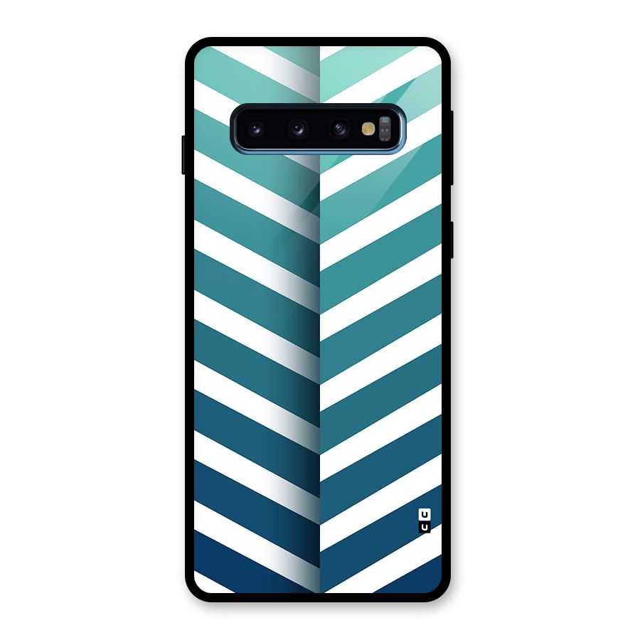 Awesome Angular Stripes Glass Back Case for Galaxy S10