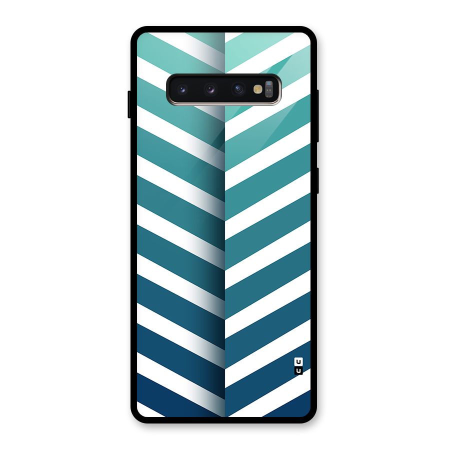 Awesome Angular Stripes Glass Back Case for Galaxy S10 Plus