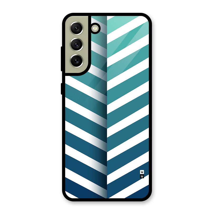 Awesome Angular Stripes Glass Back Case for Galaxy S21 FE 5G