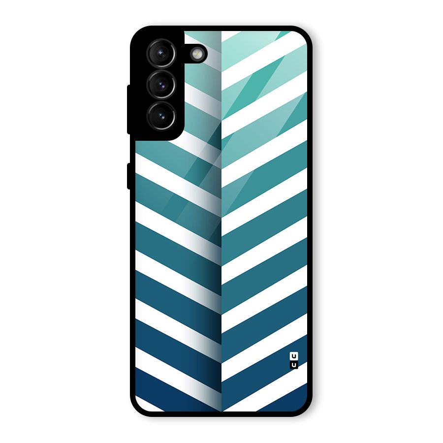 Awesome Angular Stripes Glass Back Case for Galaxy S21 Plus