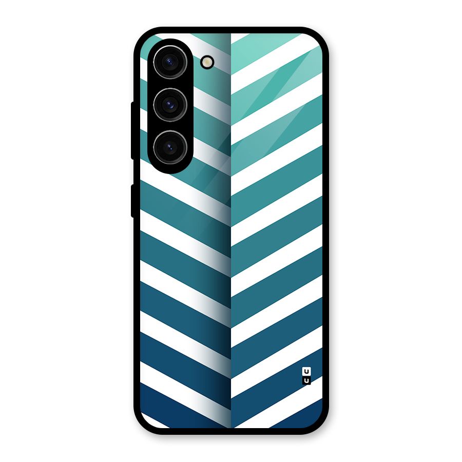 Awesome Angular Stripes Glass Back Case for Galaxy S23