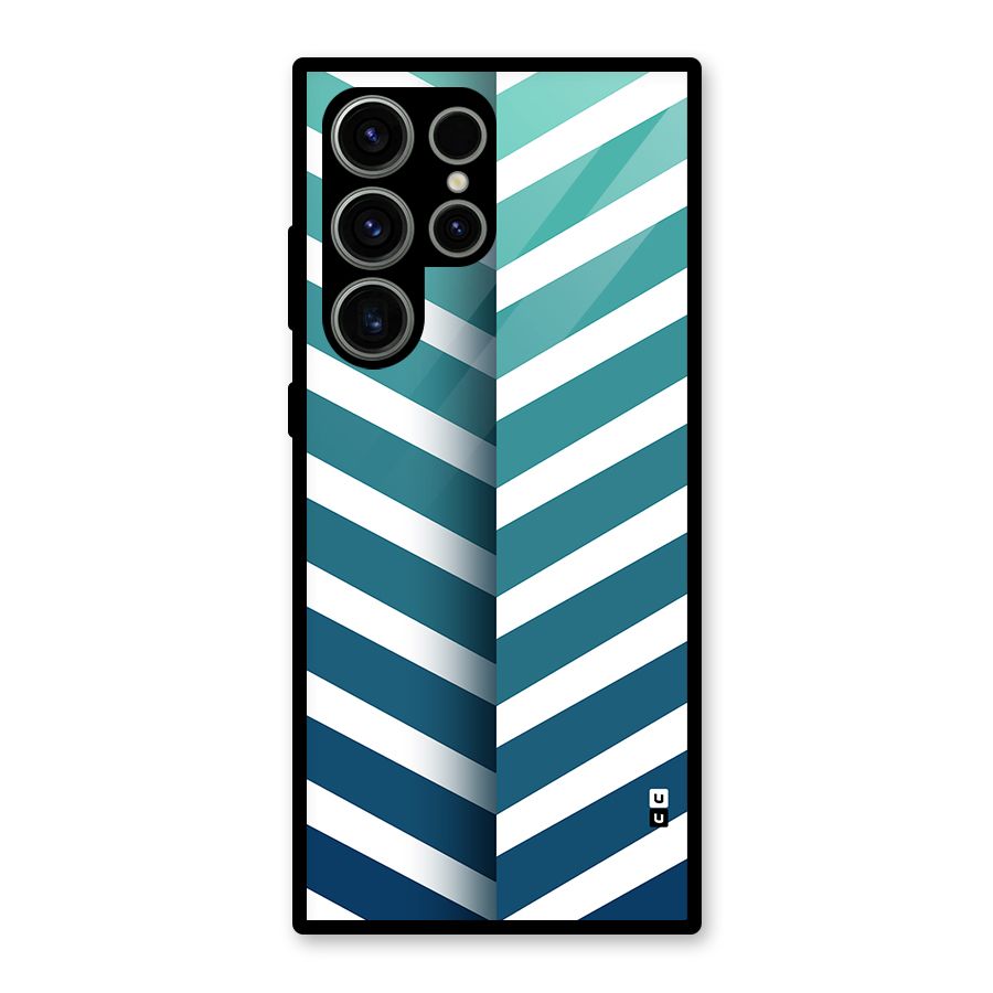 Awesome Angular Stripes Glass Back Case for Galaxy S23 Ultra