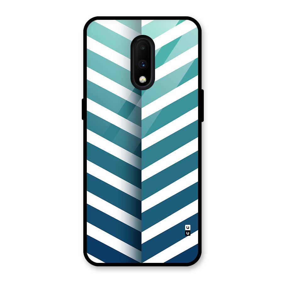 Awesome Angular Stripes Glass Back Case for OnePlus 7