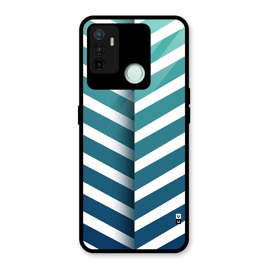 Awesome Angular Stripes Glass Back Case for Oppo A53