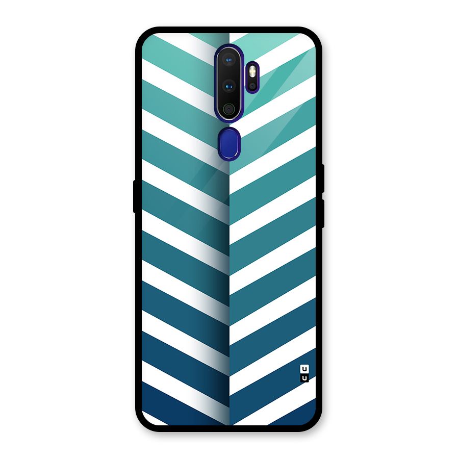 Awesome Angular Stripes Glass Back Case for Oppo A9 (2020)