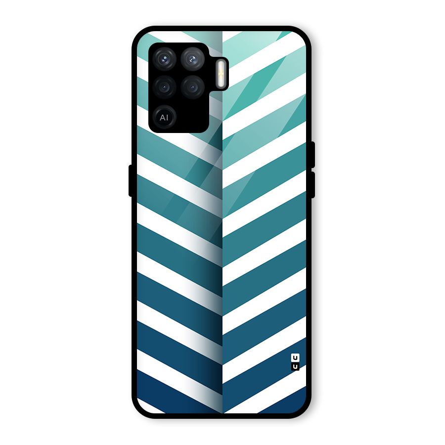 Awesome Angular Stripes Glass Back Case for Oppo F19 Pro