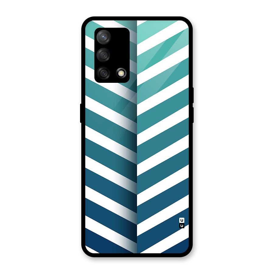 Awesome Angular Stripes Glass Back Case for Oppo F19s