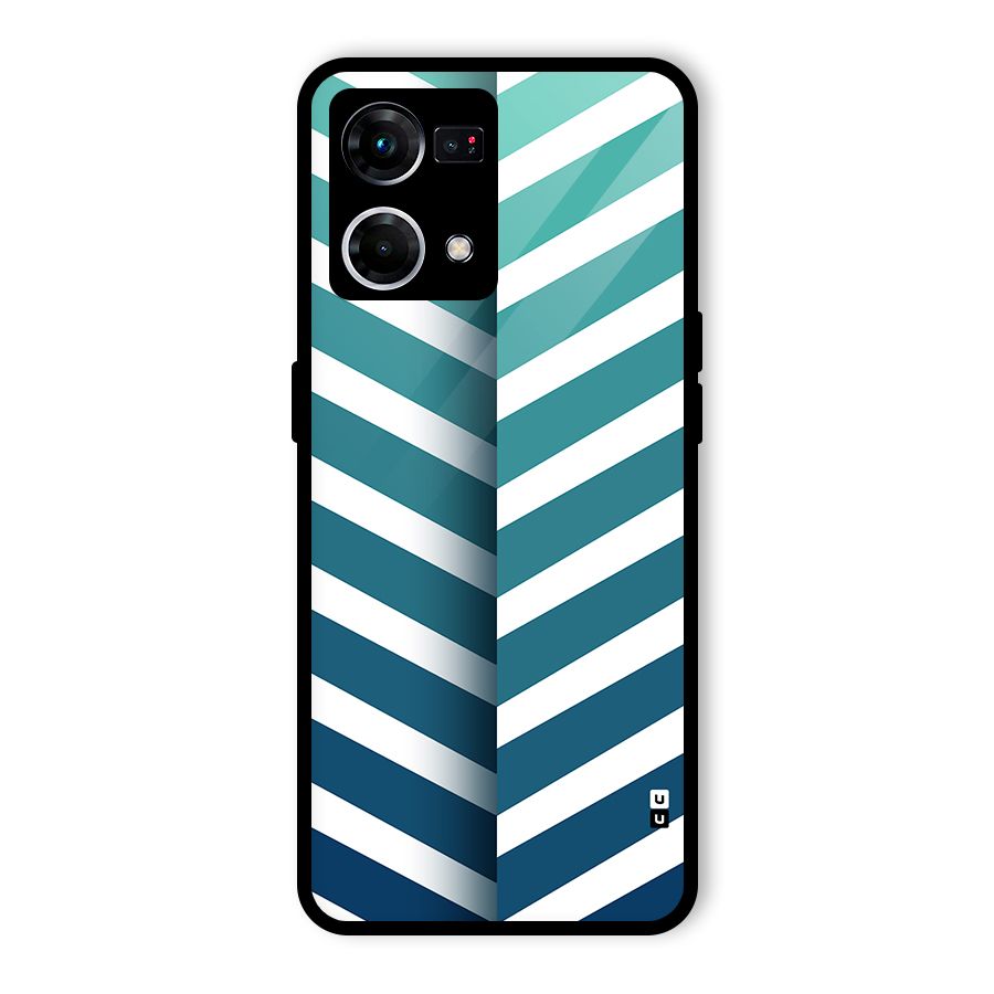 Awesome Angular Stripes Glass Back Case for Oppo F21 Pro 5G