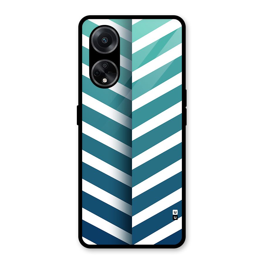 Awesome Angular Stripes Glass Back Case for Oppo F23